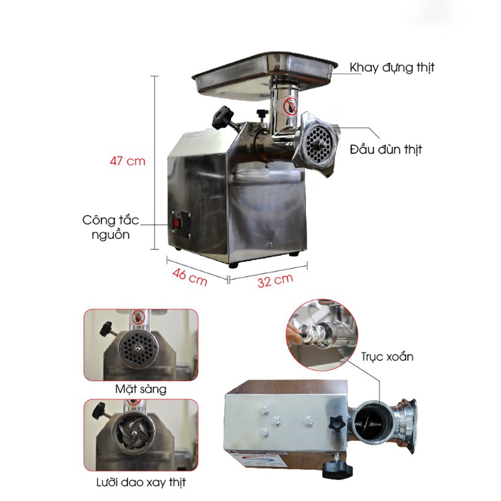 Máy Xay Thịt Gia Đình ABG Chuyên Dụng Dành Cho Nhà Hàng, Quán Ăn