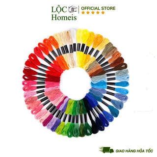 Set 50 màu chỉ thêu thường loại 1 - lộc homeis