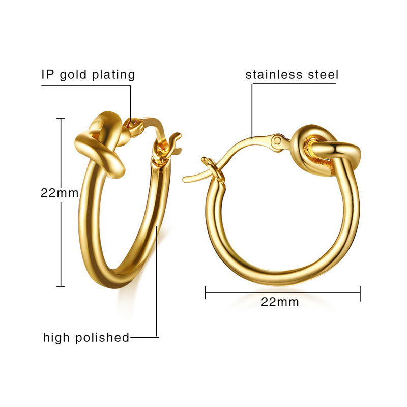 Khuyên tai tròn nhỏ VNOX bằng thép không gỉ cho nữ