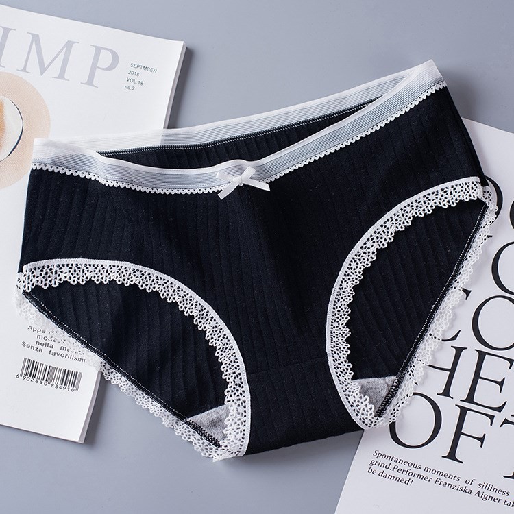 [Mã WASTDEP giảm 5K đơn bất kì] Quần lót nữ cotton viền ren siêu mềm mỏng mát QC45 | BigBuy360 - bigbuy360.vn