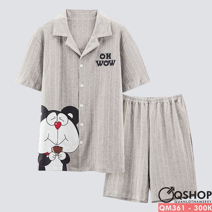 BỘ ĐỒ PIJAMA NAM THUN COTTON QSHOP QM361-QM362