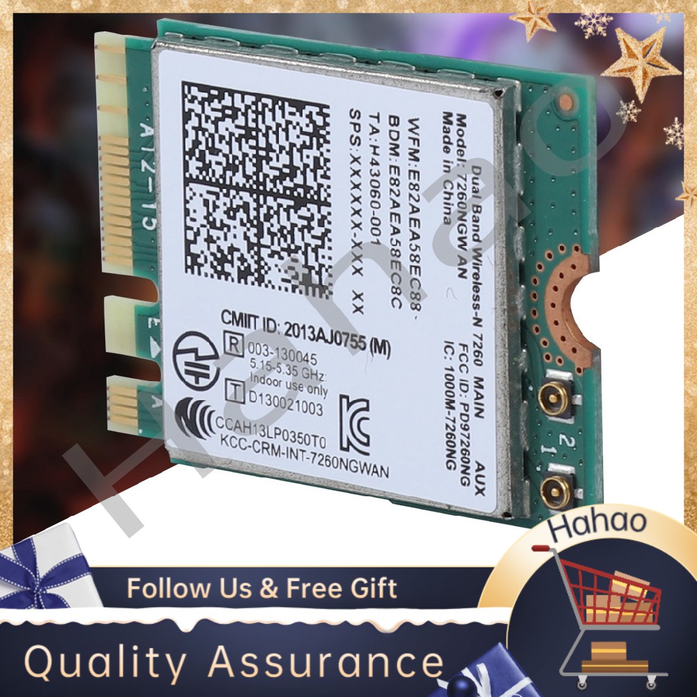 [READY STOCK] Card Wifi Không Dây Cho Intel 7260ngw An 2.4g / 5g Bluetooth 4.0 | BigBuy360 - bigbuy360.vn