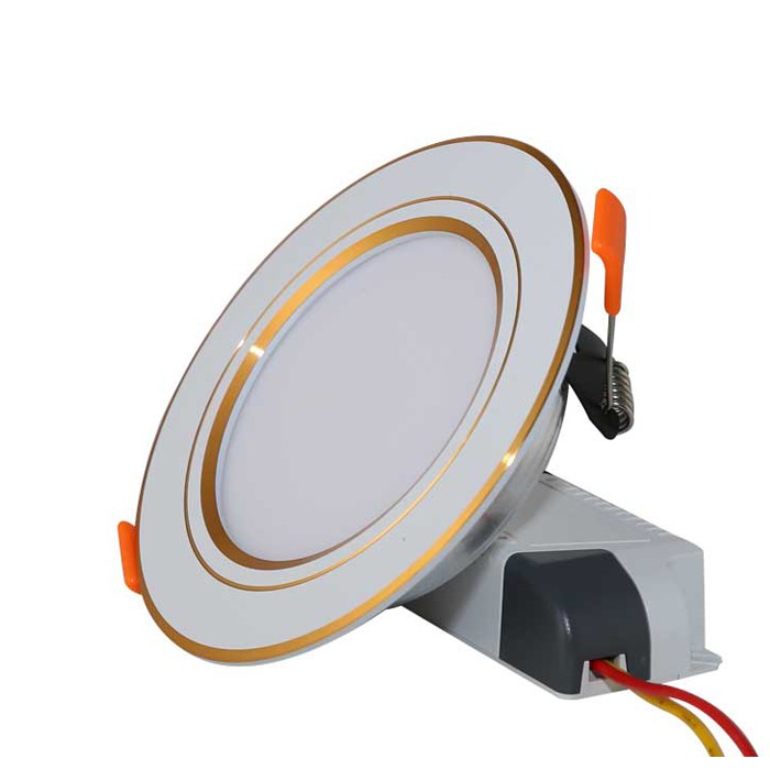 ĐÈN LED ÂM TRẦN 9W VIỀN VÀNG ÁNH SÁNG TRẮNG