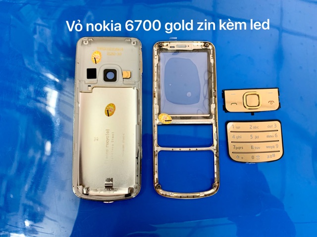 Vỏ nokia 6700C zin full bộ (như hình) có đèn led