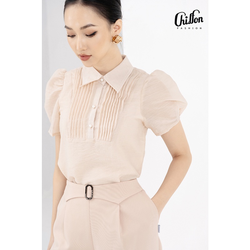 Áo sơ mi nữ công sở cổ đức thiết kế by Chiffon