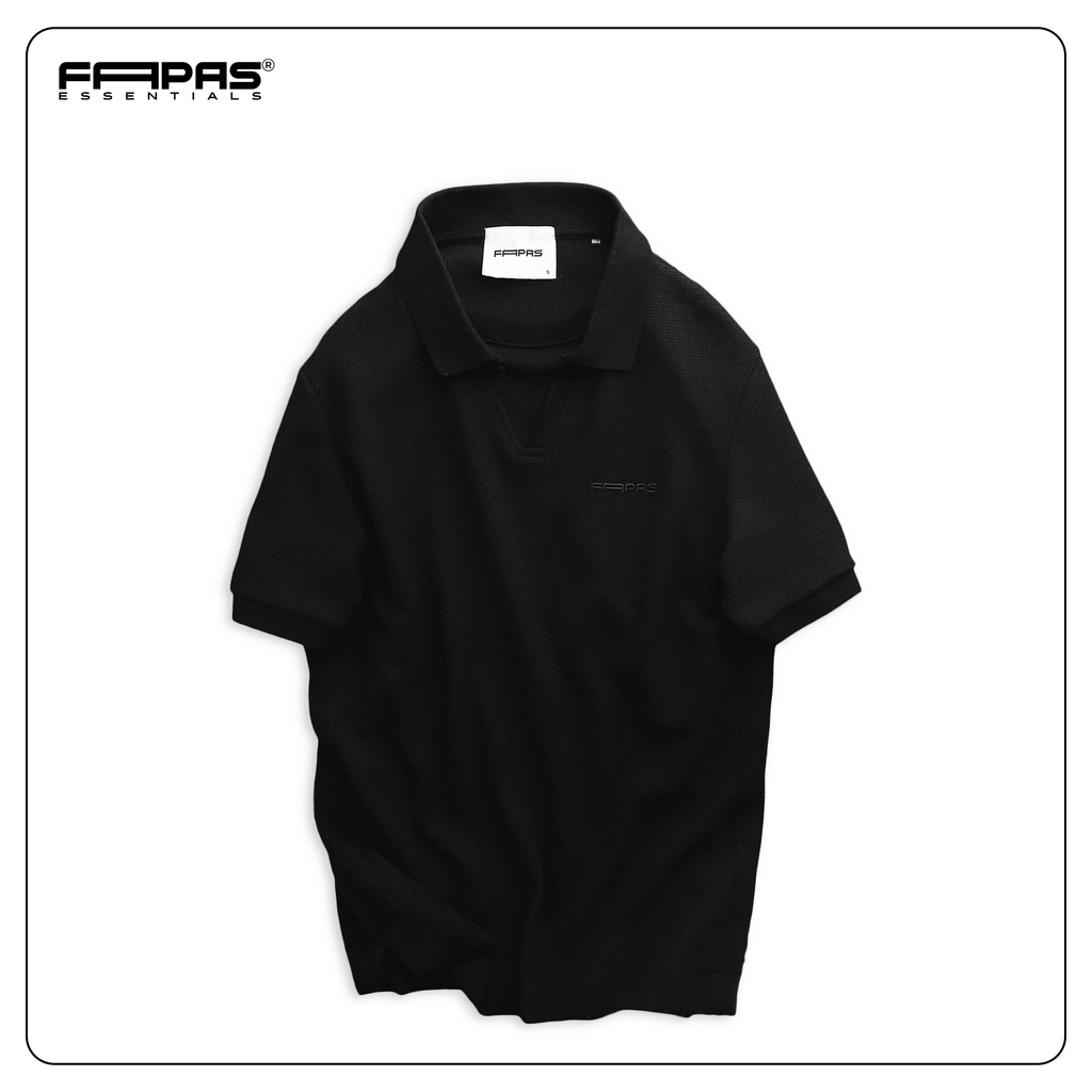 Áo Polo Nam Vneck SS2 Chất Vải Cotton Tổ Ong Co Giãn Thoải Mái Phong Cách Thanh Lịch Tối Giản Form Chuẩn - FAPAS