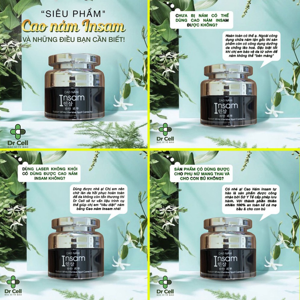 Cao Nám Insam Dr Cell, Kem Nám Hiệu Quả Giúp Làm Mờ Thâm Nám Da, Sạm Da, Tàn Nhang, Chông Lõa Hóa Da, 20ml Chính Hãng | BigBuy360 - bigbuy360.vn