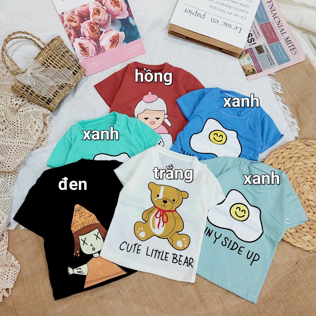 (7-18kg) Áo thun bé trai và áo thun bé gái QATE909 - áo bé trai và áo bé gái in hình ngộ nghĩnh TB244