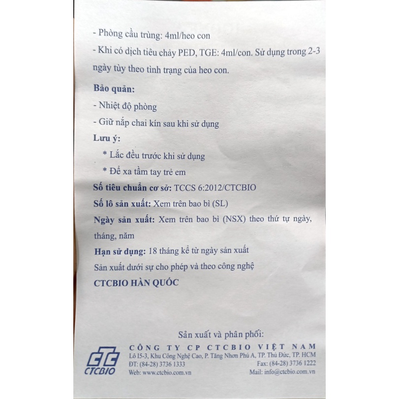 Kháng thể sữa đầu IgOne - S . IgOneS cho heo con