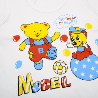 Áo ba lỗ trắng in Nanio