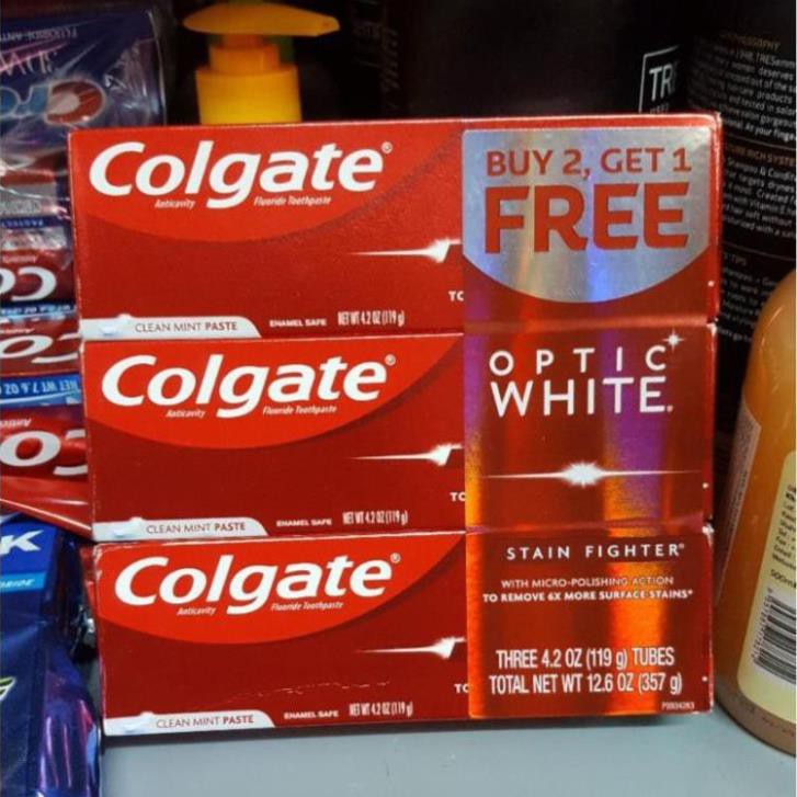 Kem Đánh Răng Colgate Optic White  Advanced 119g Của Mỹ