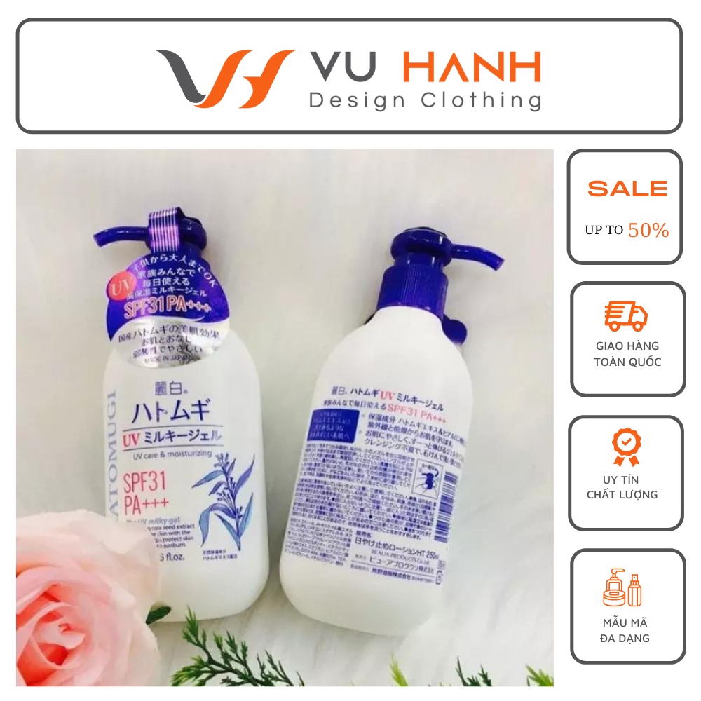 Sữa dưỡng thể chống nắng ý dĩ Hatomugi SPF31/PA+++ | Shop Vũ Hạnh