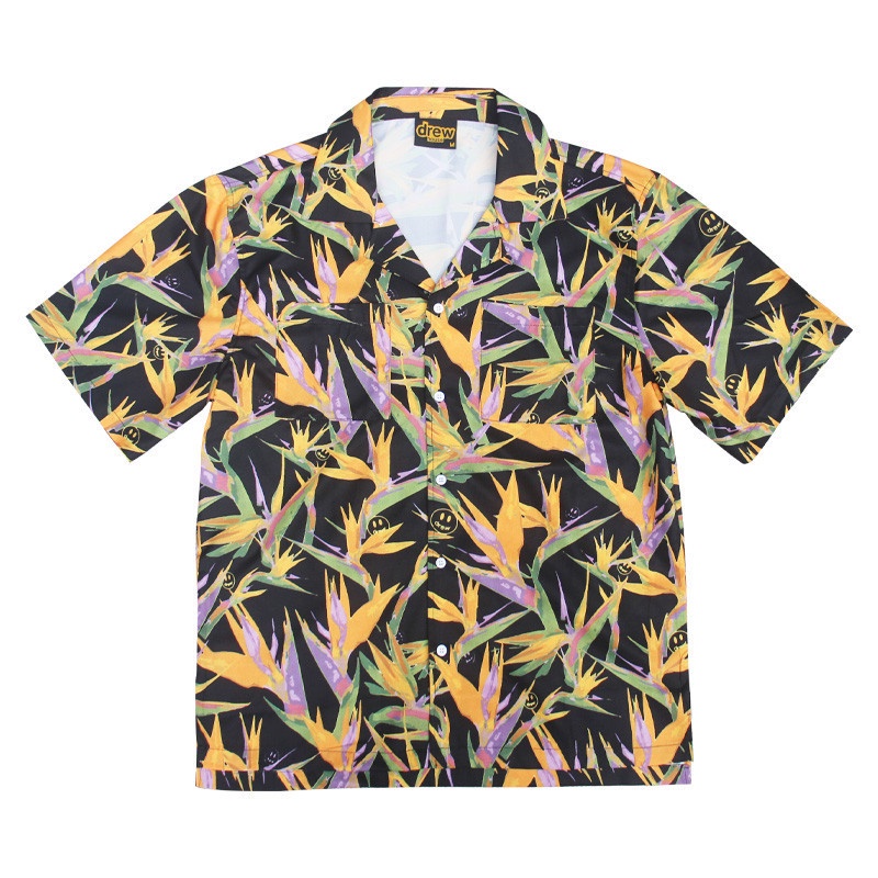 Bán Chạy Nhất DR * W Áo Sơ Mi Tay Ngắn In Hình Chim Thiên Đường Mặt Cười Plus Size Unisex