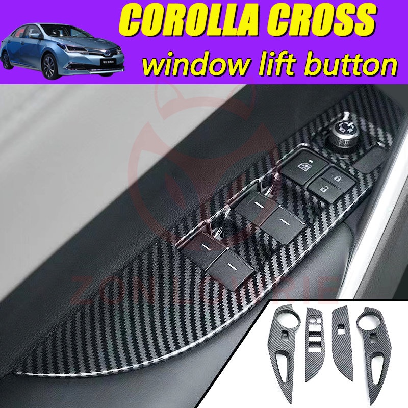 Miếng Dán Trang Trí Bảng Điều Khiển Nâng Cửa Sổ Xe Hơi toyota 20-22 corolla cross