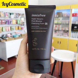 Sữa Rửa Mặt Tro Núi Lửa Innisfree Super Volcanic Pore Micellar Cleansing Foam 2x