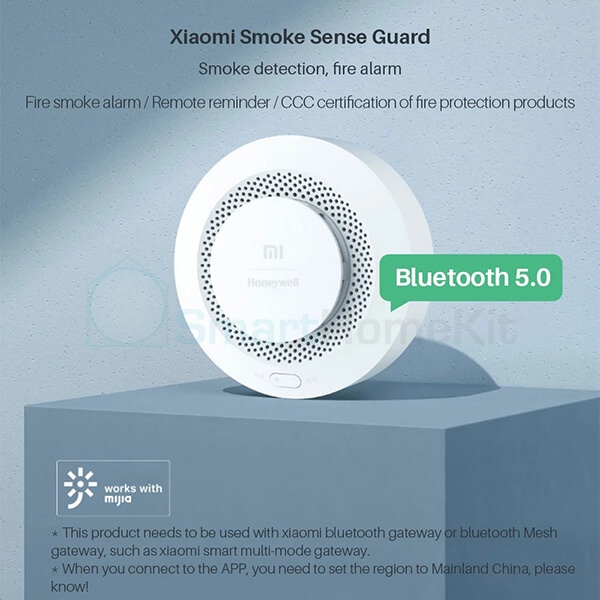 Cảm biến khói Xiaomi Mijia Honeywell - Bản Zigbee 3.0/ Bluetooth báo cháy, gas thông minh