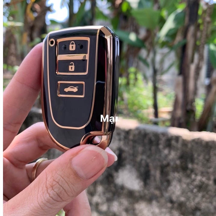 Ốp chìa khóa xe Vios, Yaris 2019 2020 2021 2022 chìa thông minh có kèm móc treo