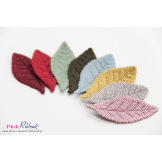 SET 5 CÁI - Lá len cỡ lớn dùng làm phụ liệuh oa may mặc, hoa cài áo, hoa phụ liệu may mặc, phụ kiện tóc