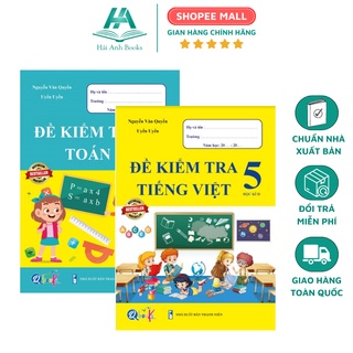 Combo sách đề kiểm tra toán và tiếng việt 5, học kì 2