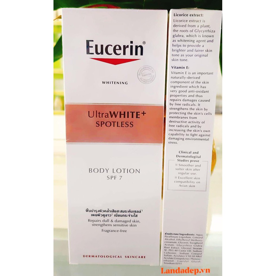 Sữa dưỡng thể sáng da Eucerin Ultra White + Spotless SPF 7 (NHÀ THUỐC Làn Da Đẹp)