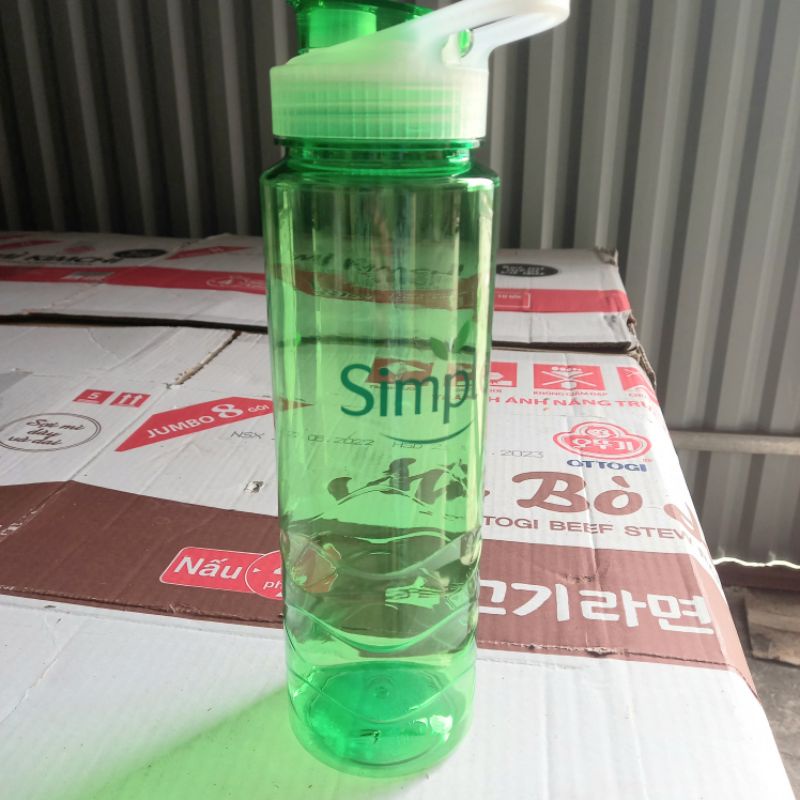 Bình Nước Nhựa Duy Tân 1000ml - Bình Đựng Nước Cao Cấp , An Toàn Cho Sức Khoẻ - Logo Simple