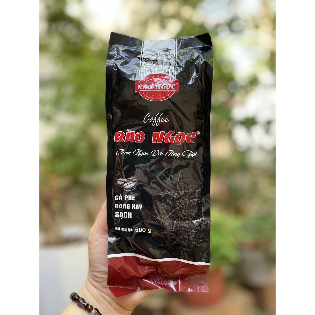 500gr Cà phê bột Bảo Ngọc - Thành phần hạt Coffee Robusta & Culi nguyên chất rang mộc