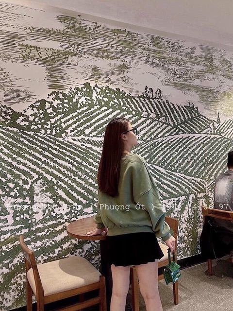 BÁN SỈ ÁO NỈ IN CHỮ " CREME " HỒNG XANH CHO NỮ | BigBuy360 - bigbuy360.vn