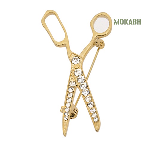 [Ghim Cài Áo &amp; Ghim Cài Hình Cây Kéo Mạ Vàng Đính Kim Cương Giả Đáng Yêu Làm Quà Tặng Giáng Sinh Tốt Nhất