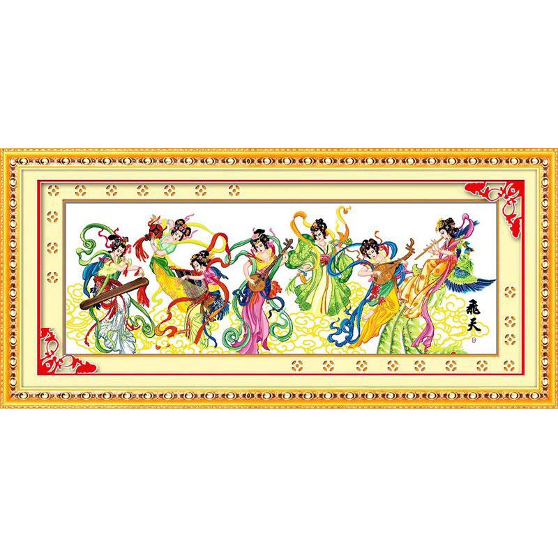 Tranh Thêu Chữ Thập Bảy Nàng Tiên 2684  KT:286X98CM