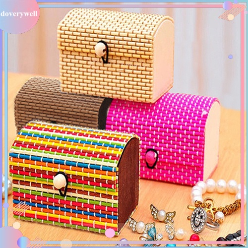 Hộp đựng trang sức bằng gỗ tre thiết kế dễ thương sáng tạo