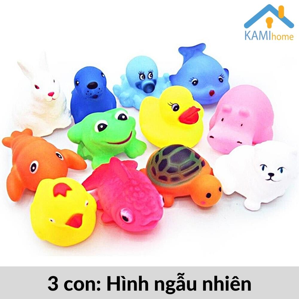Đồ chơi nhà tắm cho bé Bộ 3 thú chíp chíp cao su an toàn mã 50058.2