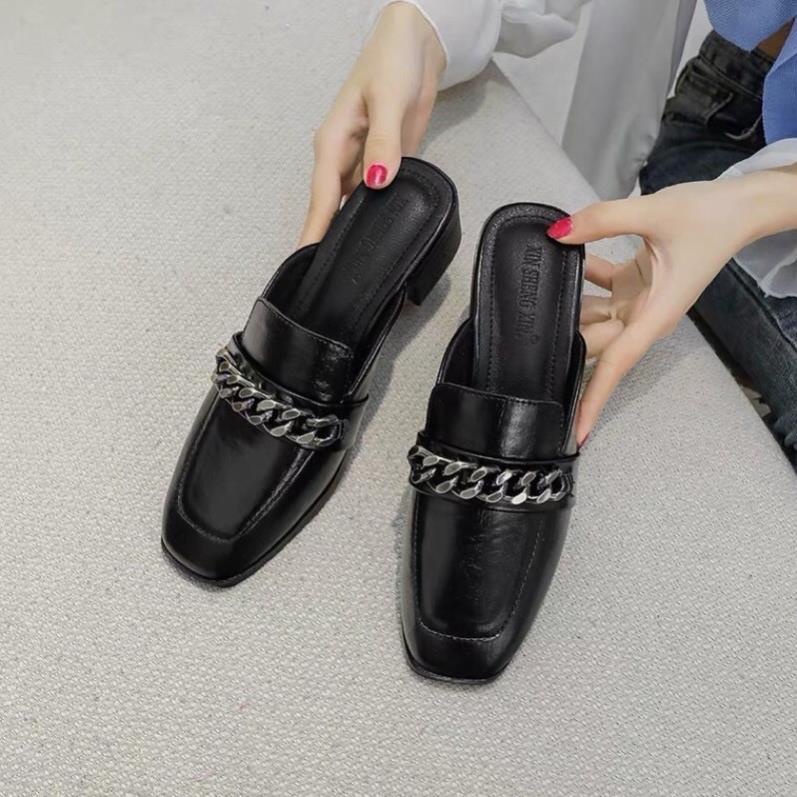 Vip Sục xích nữ gót 4cm⚡️ANDU STORE⚡️da mềm form đẹp[Video, ảnh shop chụp]