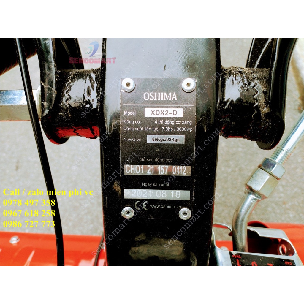 Máy cày bừa xới đất mini dùng cho gia đình. Máy xới đất oshima xdx-2d