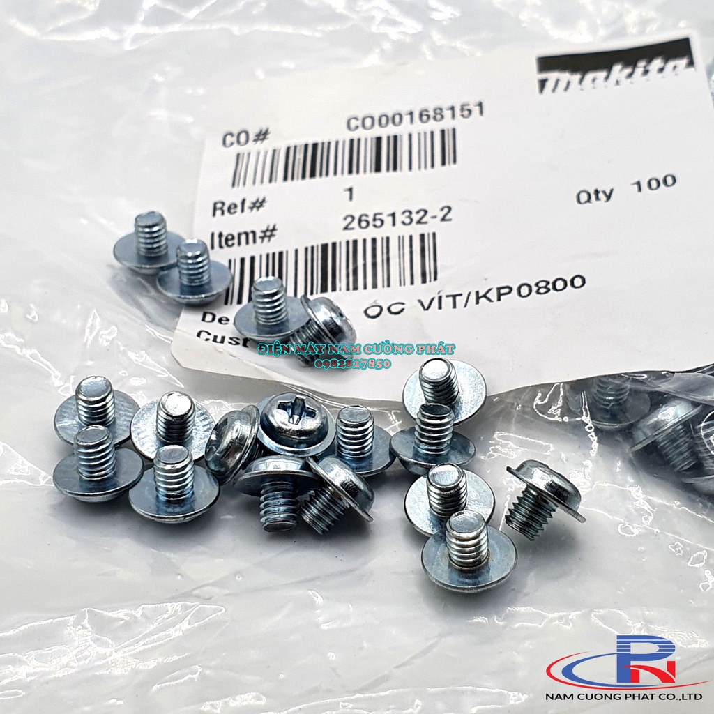 Ốc kẹp lưỡi bào MT190 MT191 MT192 M1901B M1902B Makita Maktec 265132-2