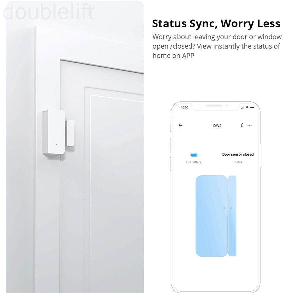 Cảm Biến Báo Động Không Dây Sonoff Dw2 Wifi Gắn Cửa Sổ / Cửa Ra Vào
