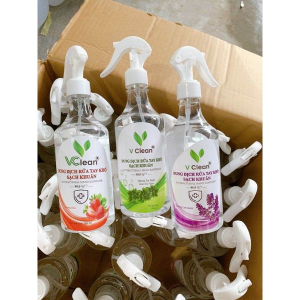 (XỊT THƠM) CHAI LỚN 500ML DUNG DỊCH RỬA TAY KHÁNG KHUẨN VCLEAN