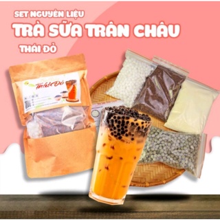 Set nguyên liệu pha trà sữa thái đỏ
