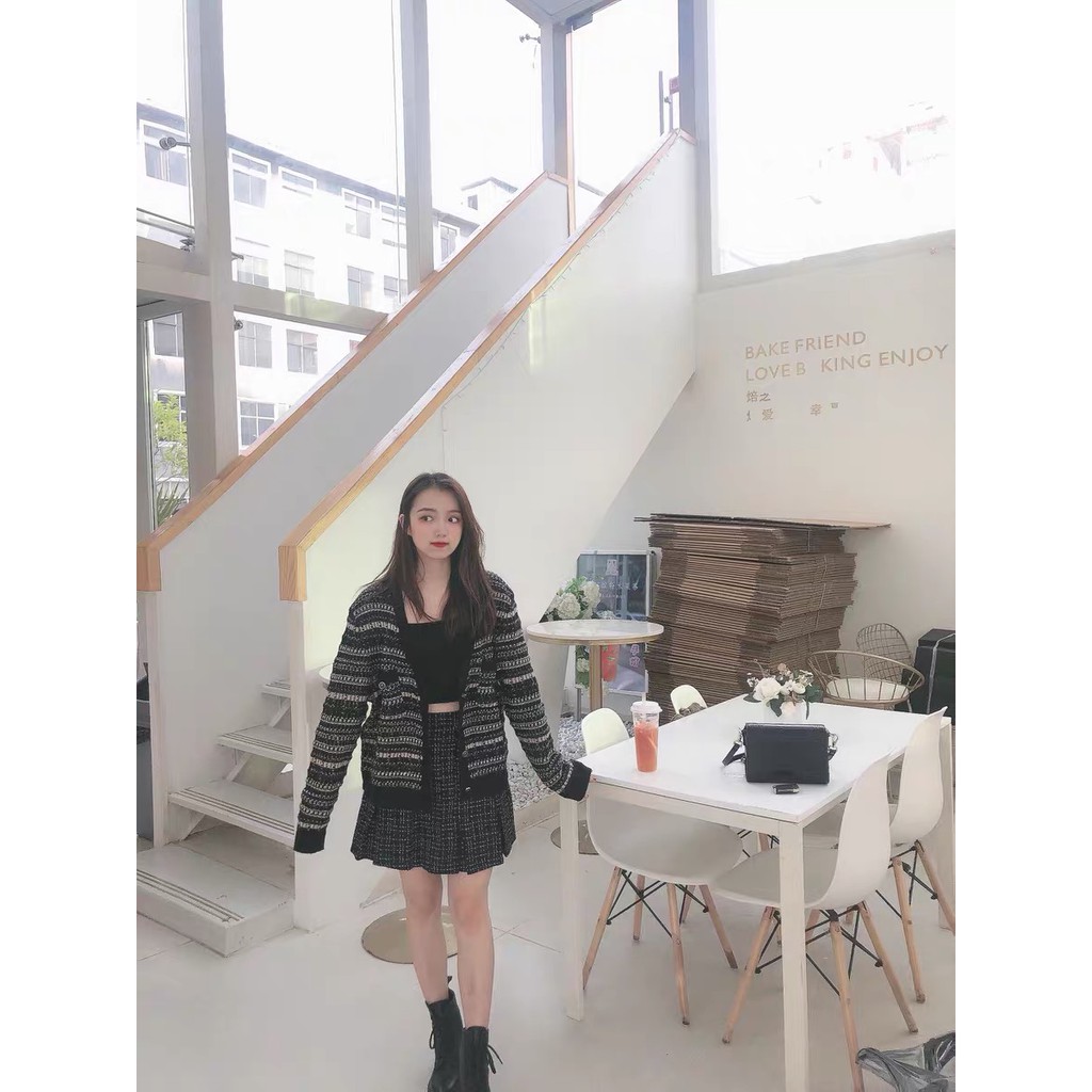 Blackpink Jennie Knit Cardigan Long-Sleeved Slim Korean Autumn Sweater Coat sweater Top