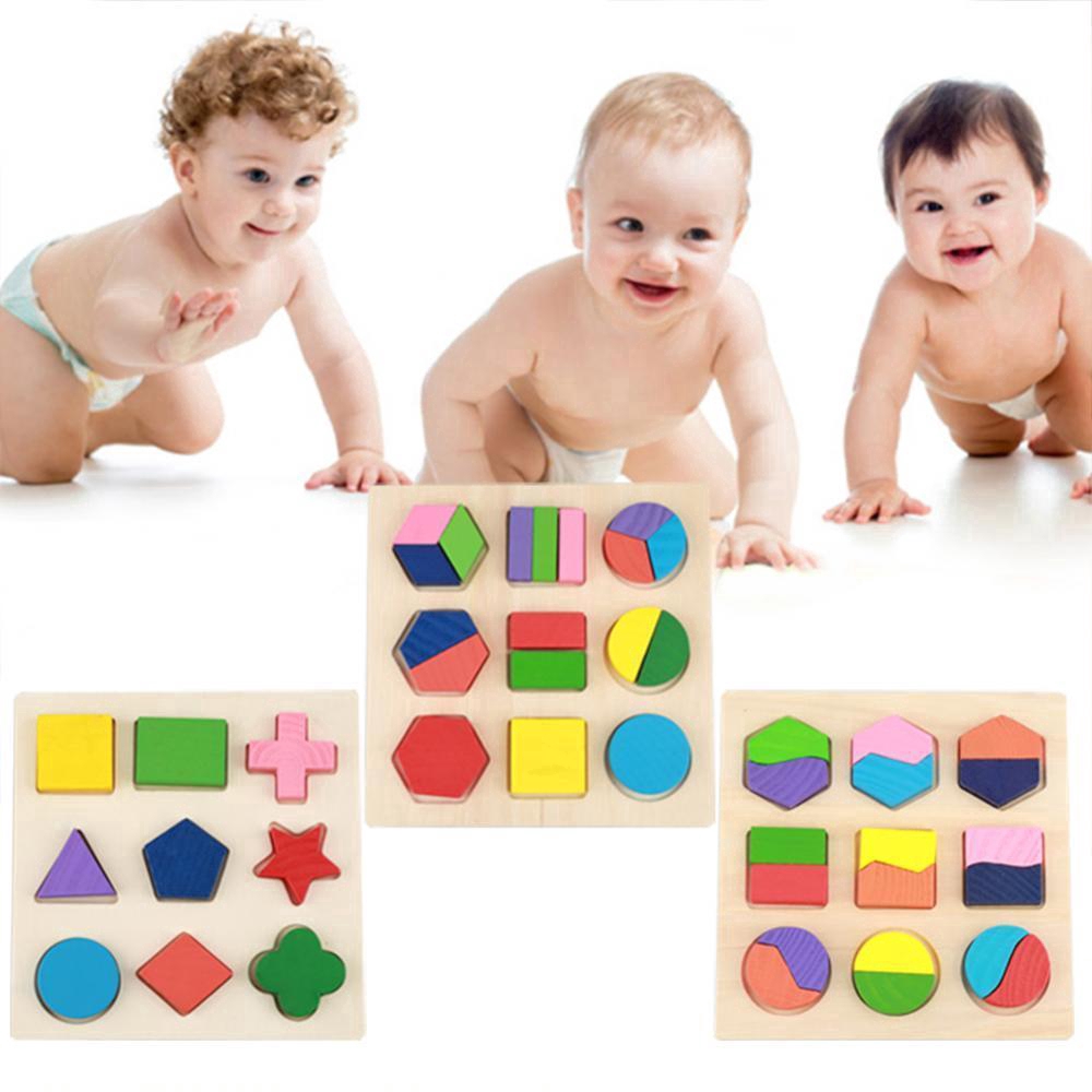 Bộ đồ chơi hình học bằng gỗ cho bé