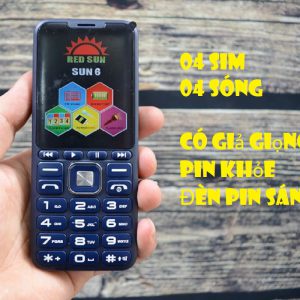Điện thoại 4 sim Red sun 6 pin khủng nhiều chức năng có thể thay đổi giọng nói bảo hành 12 tháng