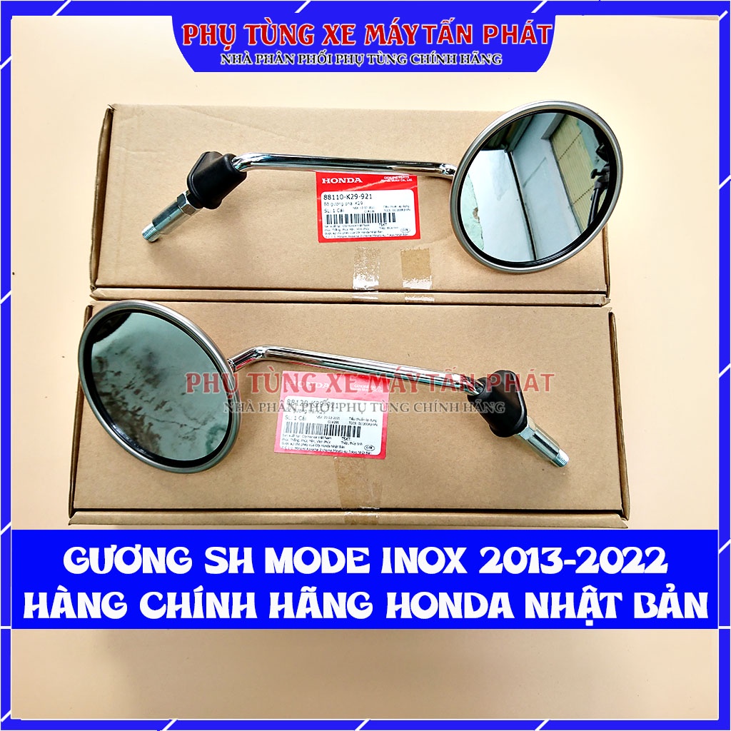 Gương Chiếu Hậu Xe Máy Sh Mode (Mẫu INOX) 2013-2022 Chính Hãng Honda 2013-2014-2015-2016-2017-2018-2019-2020-2021-2022