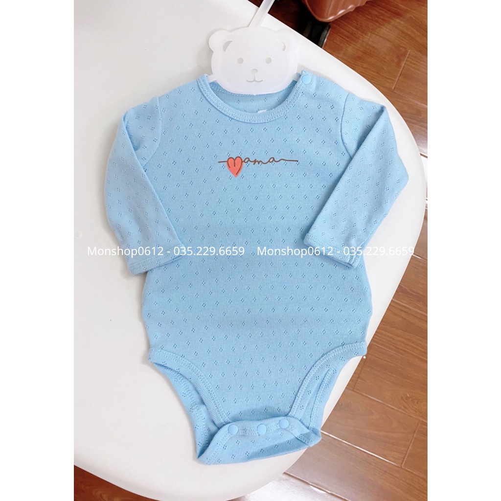 [ LULLABY ] Bộ bodychip dài tay cho bé sơ sinh đến 9 tháng NH339M, NH338M