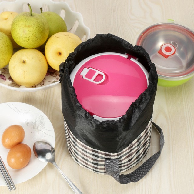 Túi Giữ Nhiệt Dây Rút Loại Dày Size Lớn  Sọc Caro