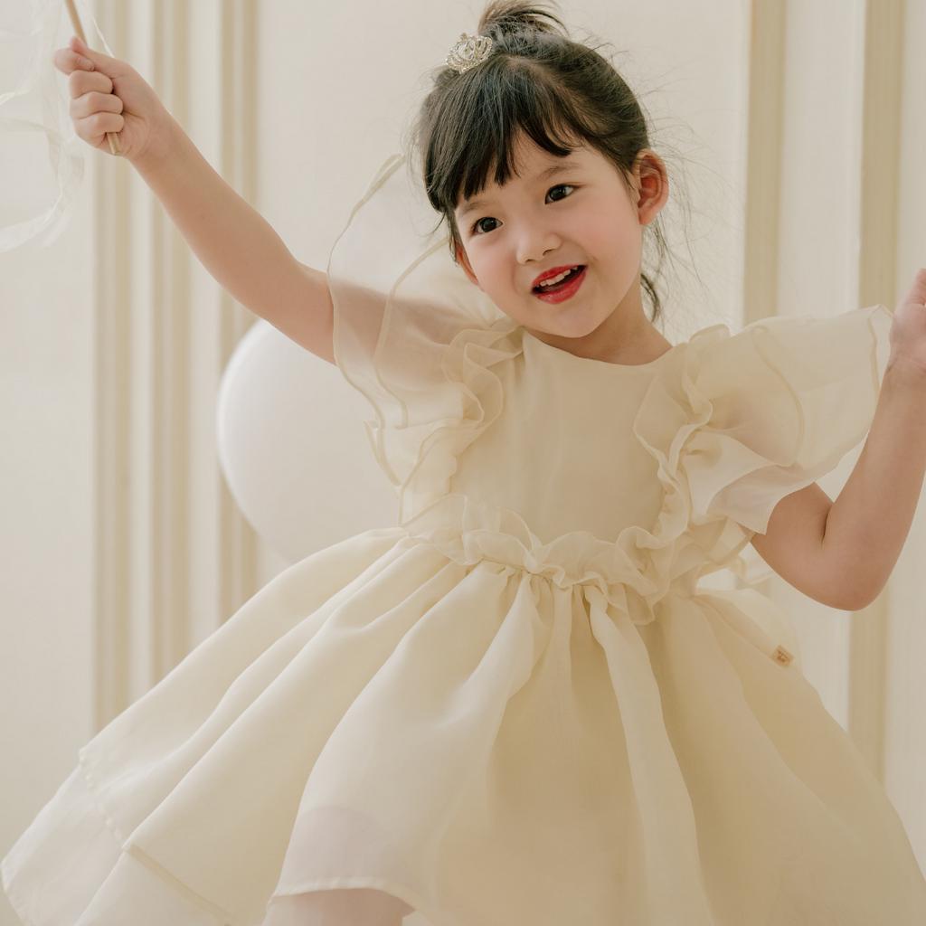 Váy xinh cho bé gái Clarina Dress chất liệu organza cao cấp lót lụa bồng xòe đáng yêu