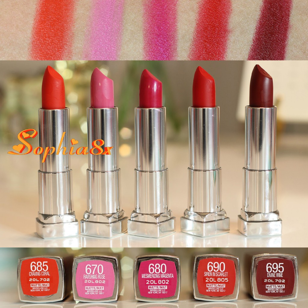 Son thỏi Maybelline Creamy Matte Lipstick vừa lì vừa dưỡng