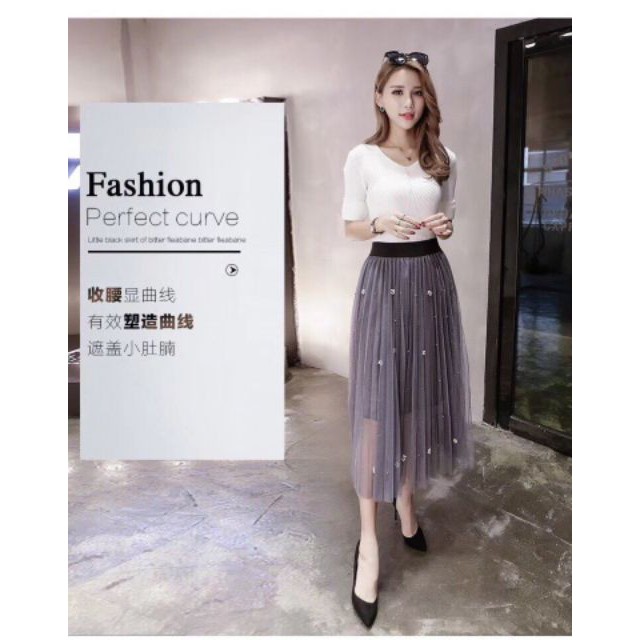FREE SHIP đơn 200k Chân váy von xếp li xòe đính ngọc | BigBuy360 - bigbuy360.vn