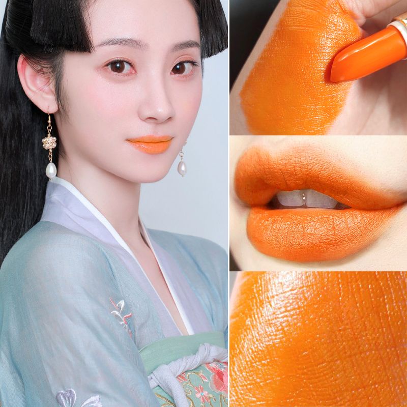 Admm Son Môi Màu Bí Ngô / Cam Ấm / Cam / Vàng / Cam Không Phai Màu Sắc Sống Động Cho Nữ