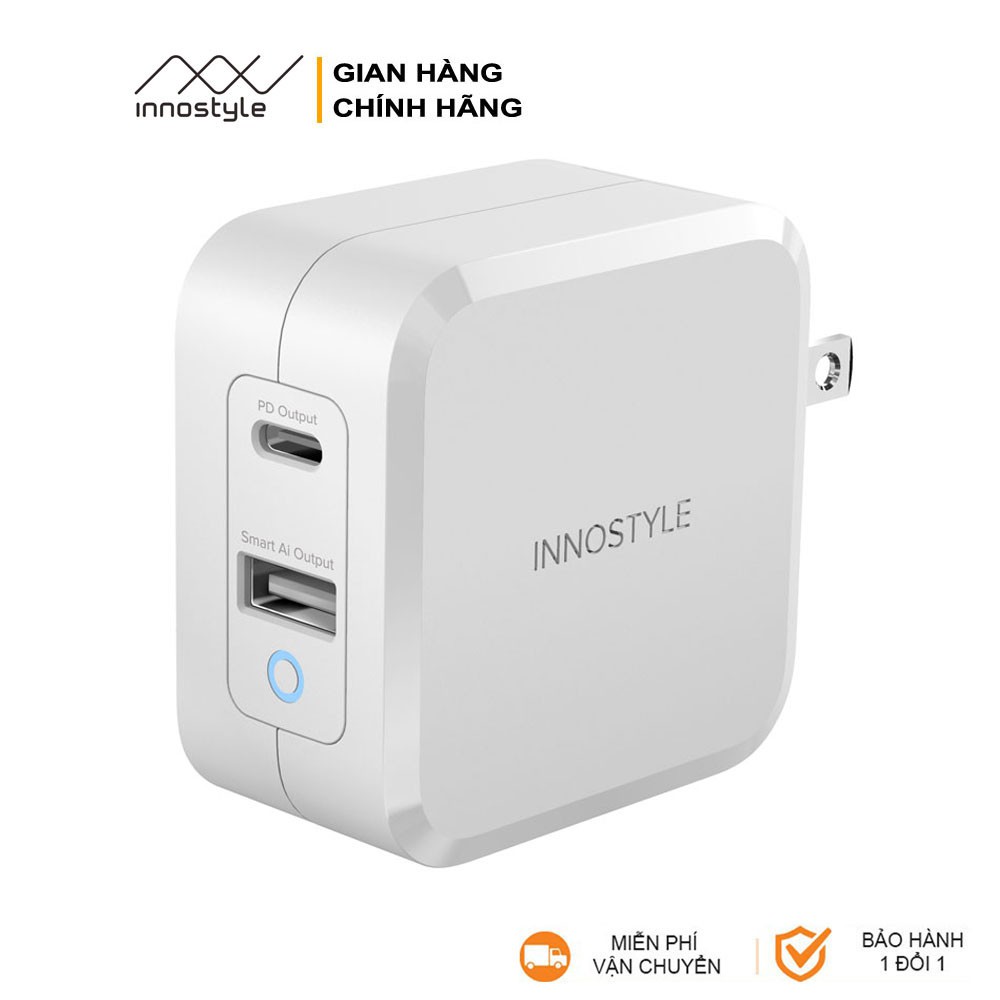 [Mã 2404EL10K giảm 10K đơn 20K] Sạc Innostyle GAN Zeni 65W cho Macbook/iPhone/iPad/Table - Hàng chính hãng