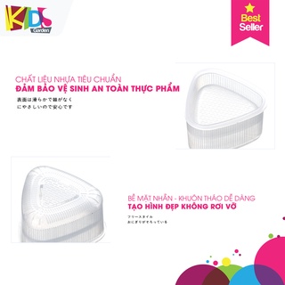 Khuôn làm cơm nắm bento khuôn cơm cho bé hình tam giác làm sushi onigiri nhật bản giúp trẻ ăn dặm NCDC03-SET4KHUON