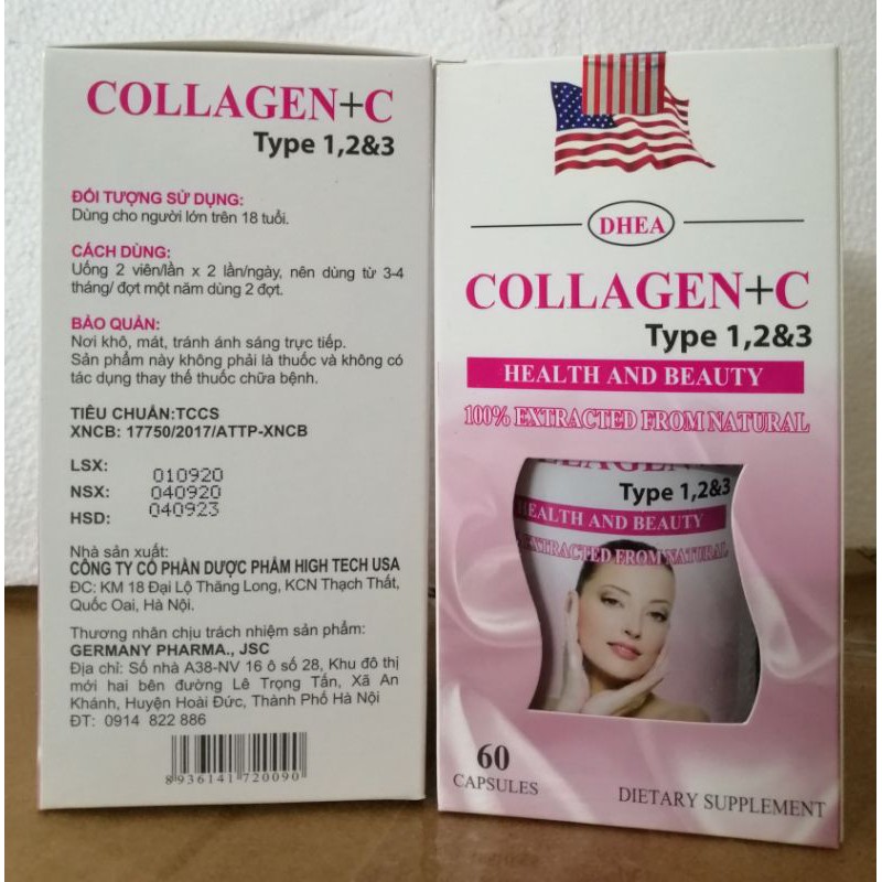 Đẹp sáng da COLLAGEN C hộp 60 viên